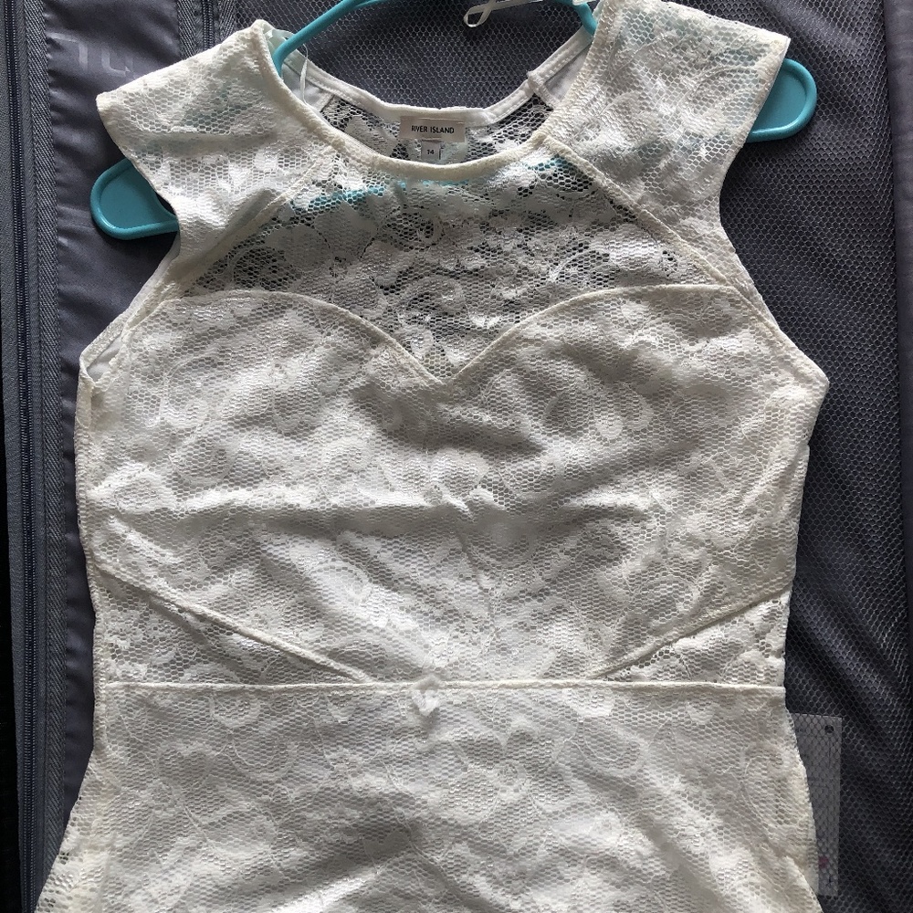 White lace Top - River Island Size 14 (M/L)